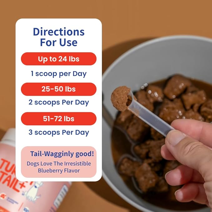 Fifth & Fido Turkey Tail Mushroom for Dogs - Lipoma Treatment for Dogs - Mushroom Supplement for Lumps & Bumps with Probiotics & Immune Support - Dog Food Topper Made in USA, 30 Servings (Blueberry)