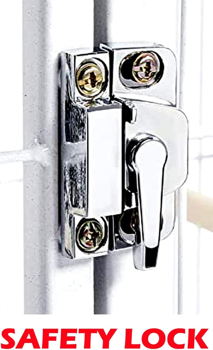 Single Stackable Center Divided Breeder Breeding Bird Flight Double Rolling Cage for Aviaries Canaries Cockatiels Lovebirds Finches Budgies Small Parrots (White Vein, Single Story)