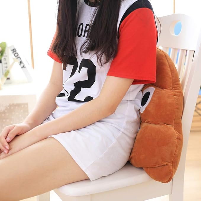 YINGGG 32cm Poop Plush Pillow Round Triangle Emotion Cushion Cute Decorative Stuffed Toy Brown Present for Kids and Friends