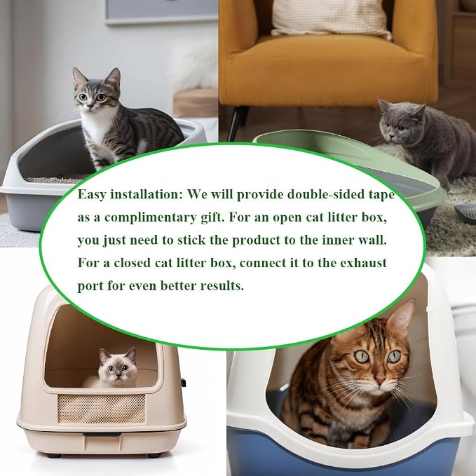 Cat Litter Deodorizer 99%, Pet Odor Eliminator for Strong Odor with Catalyst Filter, Air Purifier Plug In Air Freshener for Home & Pets Litter Box Room Wardrobe Toilet Shoe Cabinet (2-Pack)