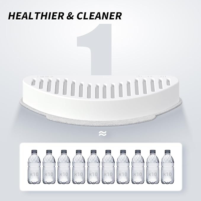 uahpet Cat Water Fountain+4 Pack Replacement Filters & 8 Pack Replacement Filter Sponges