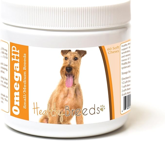 Healthy Breeds Irish Terrier Omega HP Fatty Acid Skin and Coat Support Soft Chews 60 Count