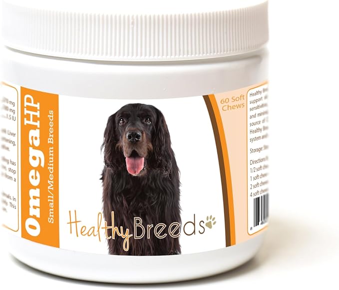 Healthy Breeds Gordon Setter Omega HP Fatty Acid Skin and Coat Support Soft Chews 60 Count
