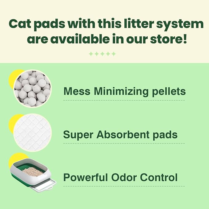 Enhanced Cat Litter Pellets 9 lbs, Long-Lasting Odor Control, Generic Litter Pellets Refills Exclusively for Dual-Layer Litter Box Systems, Zeolite, Non-climping