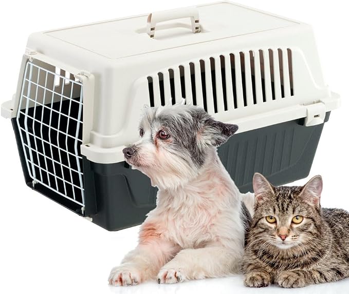 Ferplast Cat Carrier Small Dog Carrier, Secure, Practical, Easy to Clean, Durable Pet Dog/Cat Travel Box Cage up to 8 Kg. 58 x 37 x h 32 cm. Black