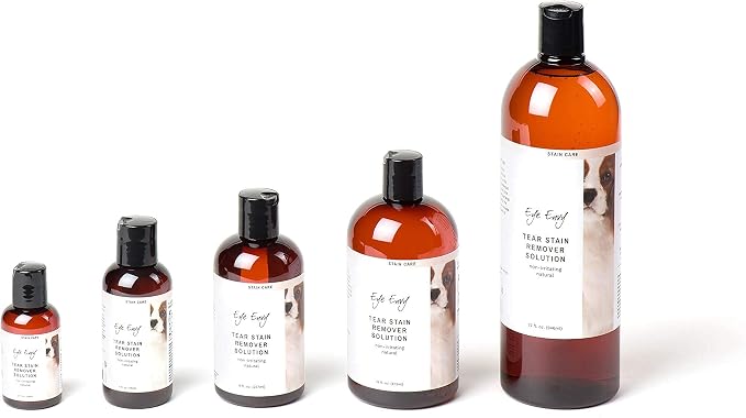 Eye Envy Tear Stain Remover Solution for Dogs. Gentle, Natural, Safe. Cleans Tear Stains. Recommended by AKC Breeders, Handlers, Groomers. 16 oz. Made in USA
