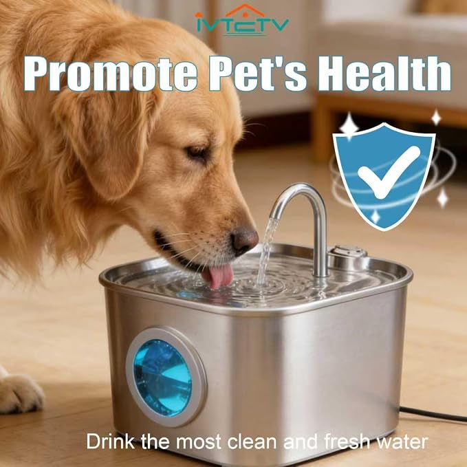 Cat Water Fountain Filter,32p Pet Water Fountain Filter Replacement Screen for 74oz/2.2L Stainless Steel Water Dispenser- 16 Carbon Filters & 16 Foam Filters,4-Layer Filtration Systems