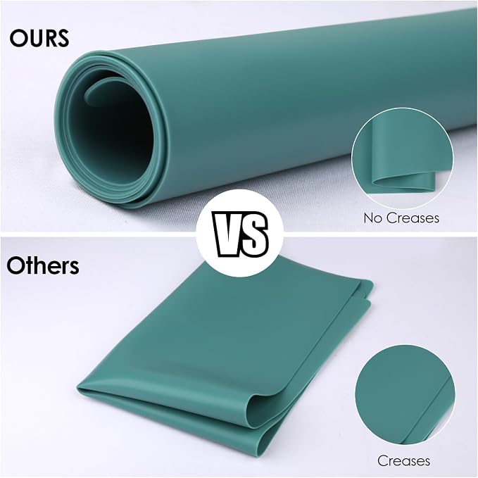 Extra Large Silicone Countertop Mat, Silicone Table Mat Kitchen Counter Protector Nonslip Heat Resistant Desk Mat for Crafts Kids Dinner Placemat Pastry Dough Rolling Mat, Morandi Green