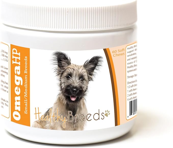 Healthy Breeds Skye Terrier Omega HP Fatty Acid Skin and Coat Support Soft Chews 60 Count