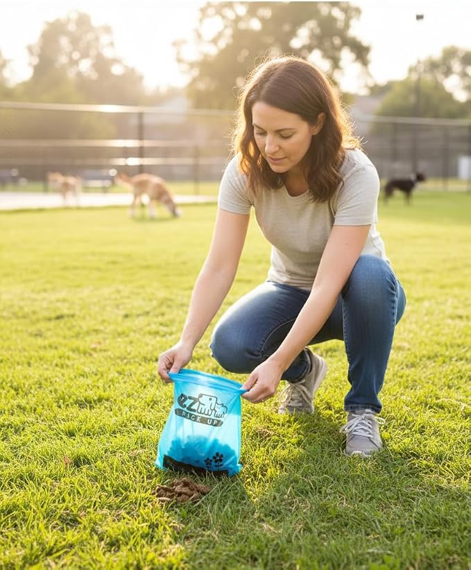 EZ Pickup 1000 Count Dog Waste Bags, Poop Bags | dog walking, leak proof, heavy duty, poo bags, puppy training, pet waste
