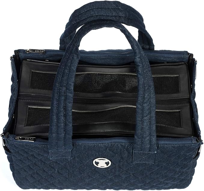Shell Tote (ONLY for USE Interchangeable Base Pet Carrier, Quilted Denim Blue)