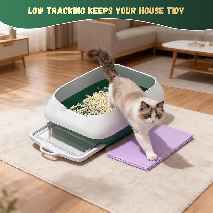 IMMCUTE Zeolite Litter Pellets, 18lb Bag Lasts 120 Days, Odor Control Cat Litter Pellets with Extra 10 Ct Pee Pads, Non Clumping Cat Litter, Low-Tracking, Unscented