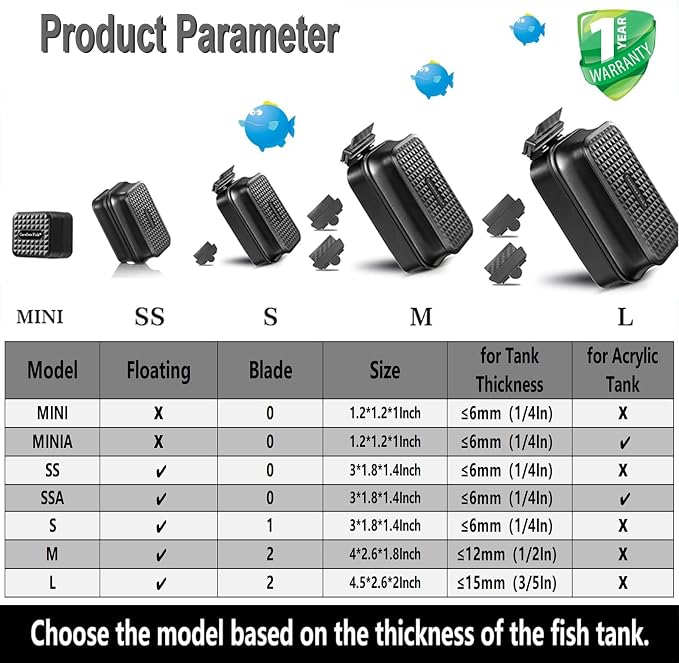 Carefree Fish Aquarium Super Strong Magnetic Cleaner for Glass Fish Tank Magnet Brush Algae Scrapers Floating