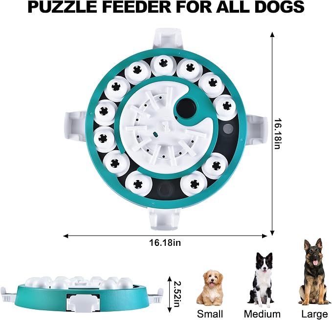 Dog Puzzle,Large Size, Level 3 in 1 Adjustable Difficulty Treat Toy for Smart Dogs, Advanced Food Puzzle Feeder for Mental Stimulation & Braintraining