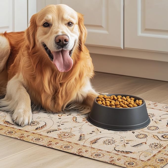 Dog Food Mat for Floors Waterproof Quick Dry Pet Placemat Cat Feeding Bowls Mats for Food and Water, Eco-Friendly Dog Accessories Diatomite Pets Supplies 12" X 20"