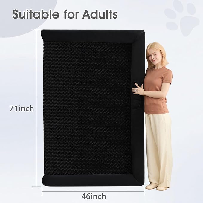 BFPETHOME Orthopedic Washable Dog Beds Large Sized Senior Dog for Comfy Sleeping with Removable Cover, Waterproof Big Soft Pet Couch Bed for Dogs Rerlax