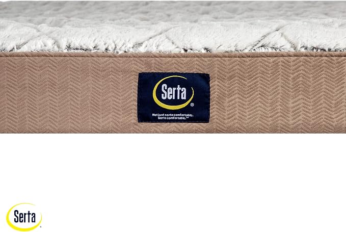 Serta Orthopedic Quilted Pillow Top Dog Bed for Pets – Chocolate Brown (X-Large)