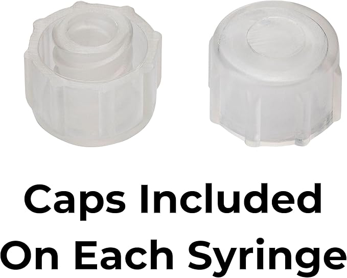BASIK 35cc Silicone O Ring Style ENFit Feeding Syringe With Caps Individually Wrapped 8/Pack Reusable - This is only compatible with an ENFit connection. Confirm that you use ENFit before ordering.