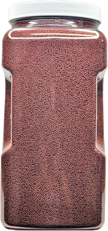 1mm - 1/32" Ultra-Intense Red Color Enhancing Sinking Pellets for Shrimp, Snails, Plecos, Catfish, Bottom Fish, Small Discus, Cichlids, All Tropical and Pond Fish…5-lb 8oz Lg Jar