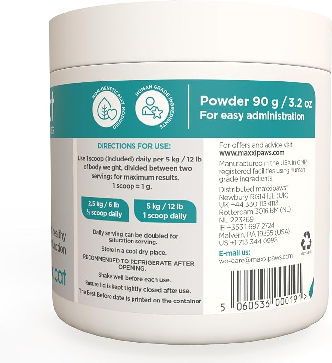 maxxipaws maxxiUtract Urinary & Bladder Support - Powder Supplement for Cats, 3.2oz