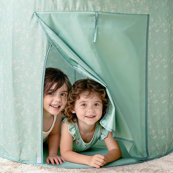 Tiny Land 3-in-1 Kids Play Tunnel with Ball Pit & Tent, Pop Up Crawl Tunnel for Toddlers, Indoor & Outdoor Baby Play Tunnel, Foldable Crawling Tunnel Toy, Gift for 2 Year Old Girl & Boy, Green
