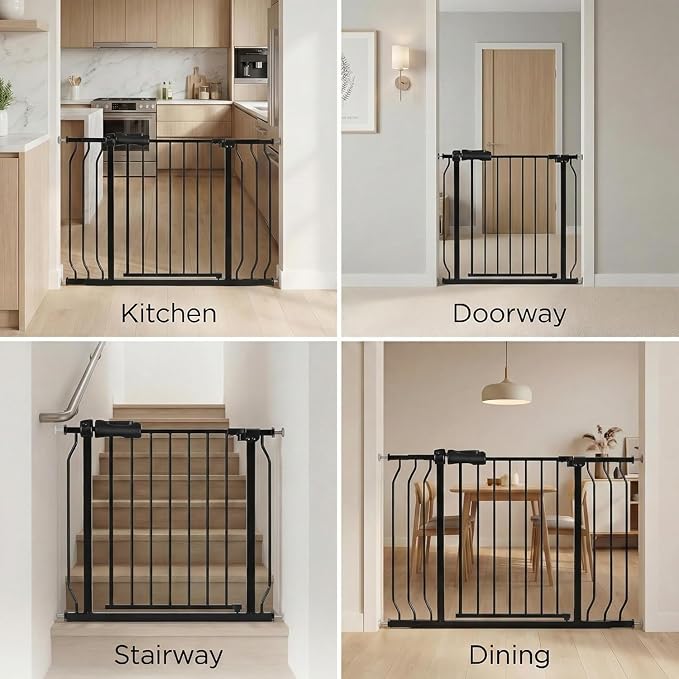 Extra Wide 62.2-66.93 Inch Large Baby Gates for Stairs, Doorways - No Drilling, Indoor Tension Pressure Mounted Pet Gates for Kids & Dogs