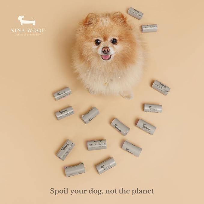100% Certified Home Compostable and Biodegradable Dog Poop Bags - ASTM D6400 & EN 13432 Compliant Dog Waste Bags – 60 Bags – 4 x Rolls of Plant Based Compostable Poop Bag