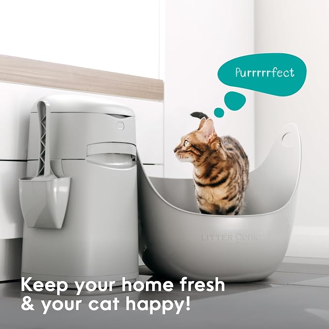 Litter Genie Easy Roll Cat Litter Disposal Pail | Odour Control, Refill Bags & Scoop