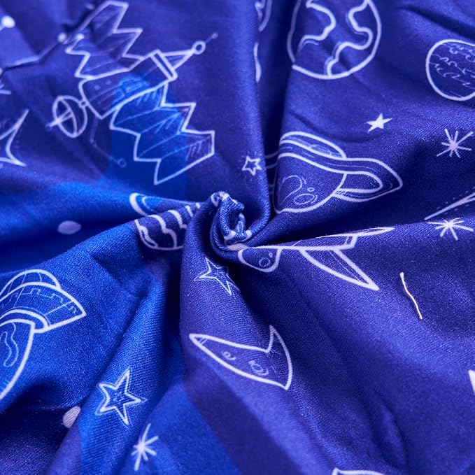 PetWarm Dog Recovery Suit Male, Cone of Shame Alternatives Onesie for Dogs, Professional Dog Abdominal Wounds Bandages Anti-Licking Surgical Suit for Dogs Female, Cosmic Pattern, Blue, M
