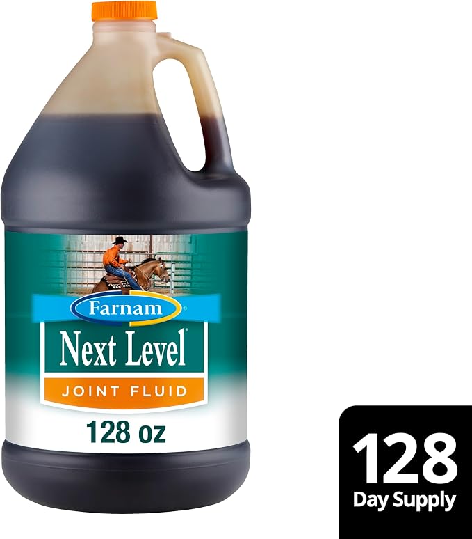 Farnam Next Level Horse Joint Supplement for Horses & Dogs, Helps Maintain Connective Tissue to Ease Joint Stiffness Due to Daily Activity, 128 oz, 128 Day Supply