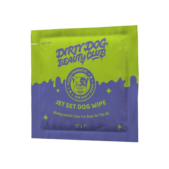 Individual Dog Wipes - QTY 2 Thick, Gentle, Biodegradable, Chemical Free, Alcohol Free, Soothing with Calendula and Aloe - (60 Count), Unscented 5 Stars - Soft yet Quality Organic Ingredients TWO PK