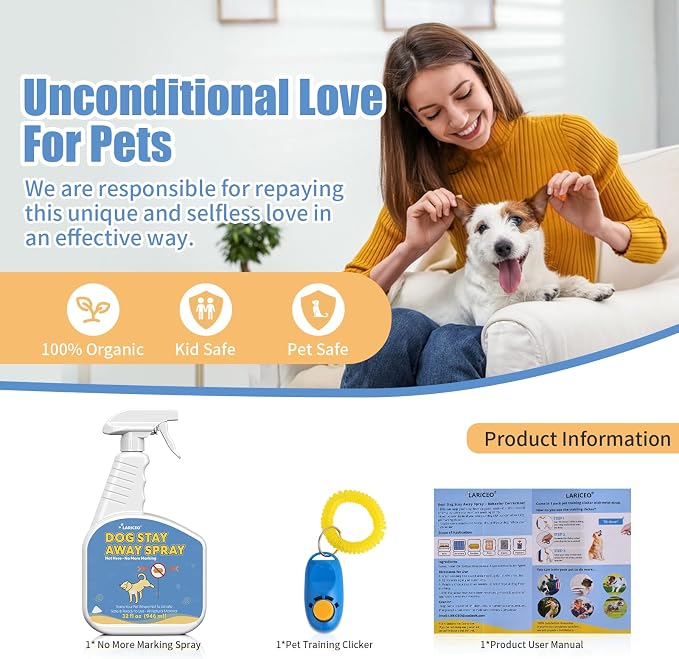32 Oz Stop Peeing Spray for Dogs Indoor - Effective Solution for Managing Dog Urination Issues at Home - Safe, Gentle Spray for Dogs