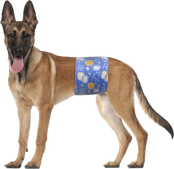Pet Soft Male Dog Diapers - Disposable Male Dog Wraps with Wetness Indicator, Puppy Diapers for Pets Excitable Urination or Incontinence, 50pcs Large