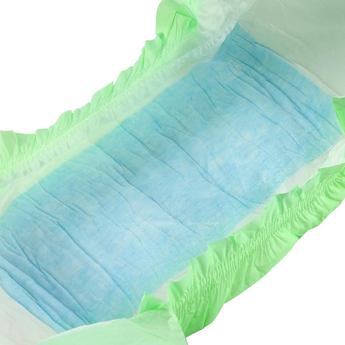CutiePlusU Disposable Diaper 10 Pieces Protective Underwear Absorbent Briefs Dry Surface- Green (Large 37"-47")