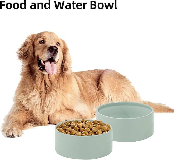 Havniva 8.3inch Ceramic Dog Bowls Dog Food Bowl for Large Breed Dog Food and Water Bowl Non-Slip Dog Dish Large Capacity Feeding Pet Water Bowl