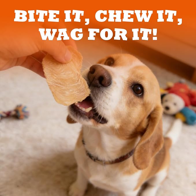 1.1 Pound Dehydrated Chicken Dog Treats with Single Ingredient Chicken Breast - High Protein, Low Calorie Healthy Chicken Jerky Dog Treats for Small, Medium & Large Breed