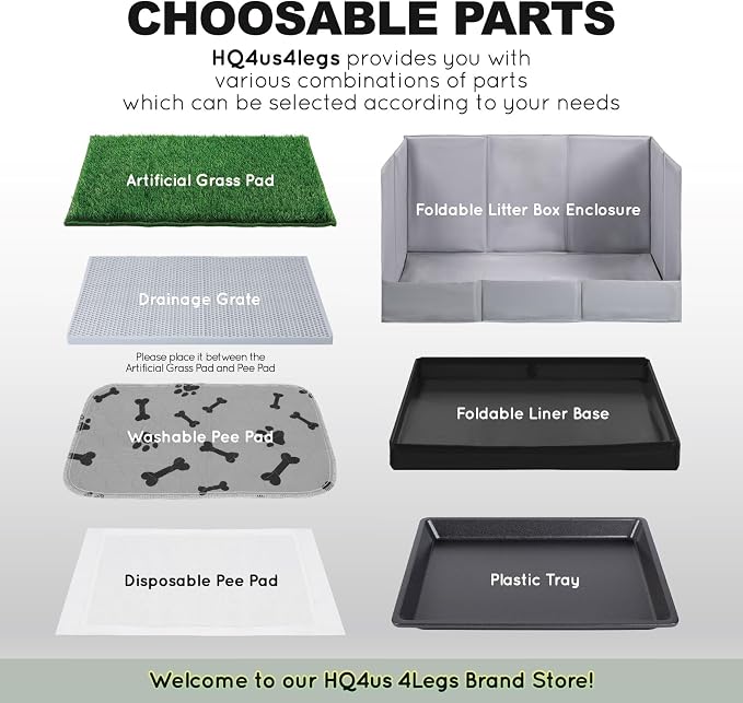 HQ4US 4LEGS Dog Pee Pads, Thick/Ultra Absorbent Puppy Dog Training Pads, Large Size 36”×24”,Odor Eliminating Gel, Deodorizing Factors, with Pet Inducer (105 Count)