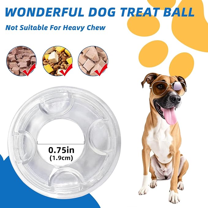 Interactive Puzzle Dog Treat Ball, S, 3.14 in (8 cm) | Treat Dispensing, Enrichment Toy