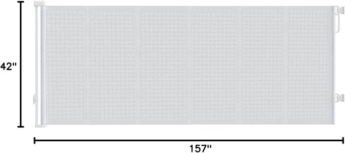 Upgraded 157 inch Retractable Baby Gates Extra Wide with Reinforced Strip, 42" Extra Tall Retractable Gates, 13 Foot Retractable Dog Gate, No Drilling, Retractable Gate for Indoor/Outdoor