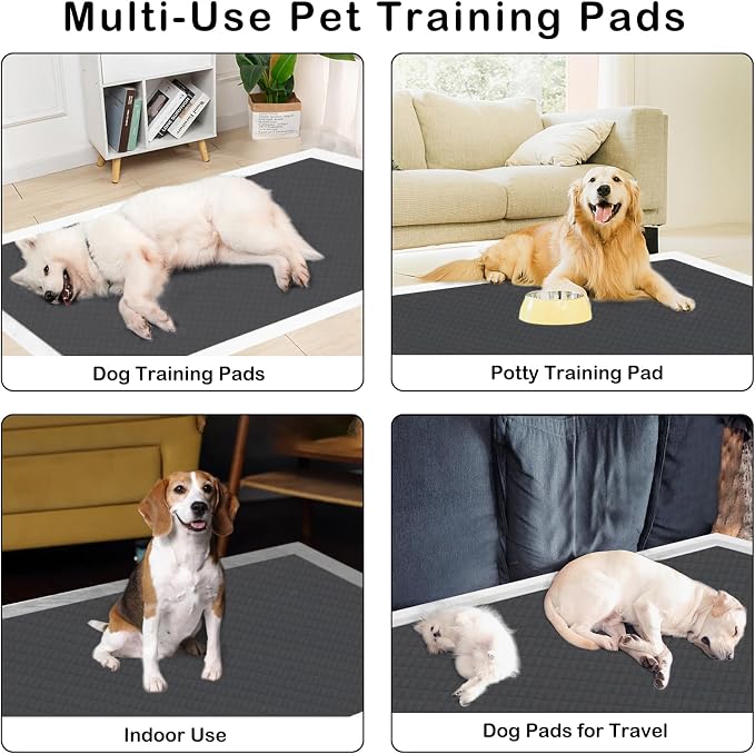 Extra Large 48"x36" 40 Pcs Odor-Control Super Absorbency Charcoal Pee Pads for Dogs,Leak-Proof Pet Training Pee Pads,Thicken Disposable Potty Pads Puppy Training Pads for Cats Rabbits