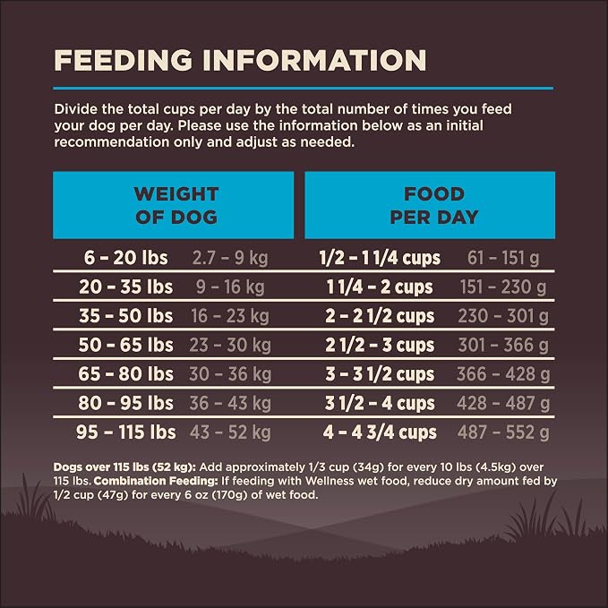 Wellness CORE Adult Dry Dog Food, Grain Free Kibble, Natural, High Protein, Chicken Free, Whitefish, Herring and Salmon Recipe, 4 lb Bag