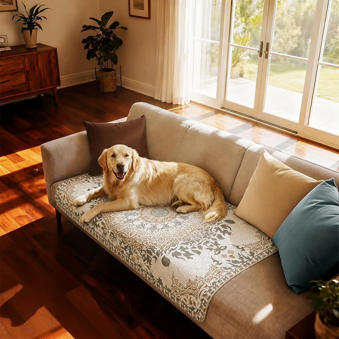 FXW Washable Pee Pads for Dogs, Puppy Pads with Super Absorbent, Specifically Designed for FXW Rollick/Homeplus 24 inch 6 Panels Dog Pen, 39" x 63" Rectangle, Boho, 1 Pack
