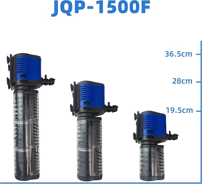 COOSPIDER Aquarium Filter for 75-200 Gallon, 400 GPH Powerful Filtration Pond Pump, Submersible Pond Filters for Fish Turtle Tank, Cold Plunge, Clear Wavemaker Oxygen Supply, Dry Burning Protection