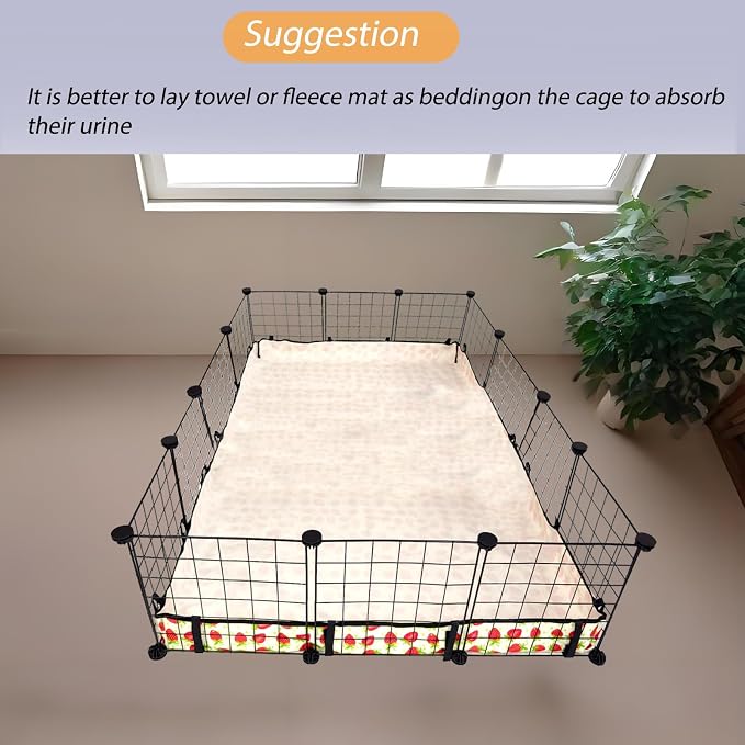 Guinea Pig Cage Liner,Washable Waterproof Oxford Cloth Cage Liners for Small Animals,Hamster Chinchilla Hedgehog Rabbit and Other Small Animals Not Include Cage(42x56 inches)