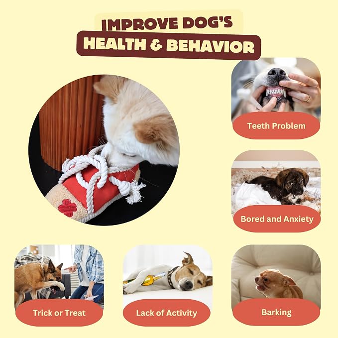 Interactive Hide and Seek Dog Puzzle Toys for Large Medium Small Dogs, 2 in 1 Snuffle Toys