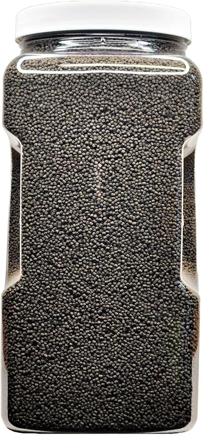 2mm Sinking Blackworm Pellets with Color Enhancers & Vitamins for Shrimp, Snails, Crayfish, Catfish, All Bottom Grazers, Small Discus, Cichlids, Community Fish, Tropical and Pond Fish…2-lb 8oz Med Jar