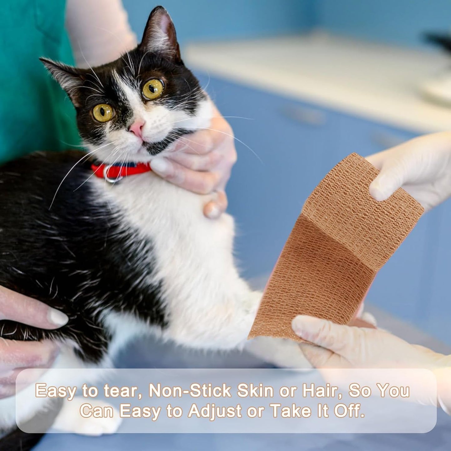 24 Pack Self Adhesive Bandage Wrap, 2” x 5 Yards Cohesive Medical Tape Elastic Grip Tape Sports Tape Athletic for Ankle, Wrist Sprains, Pet First Aid (Brown, 2 Inch)