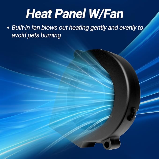 Reptile Heat Panel Adjustable Temperature 60W Reptile Heater for Terrariums, Energy Efficient & Non-Light Reptiles Heating Plate for Snakes,Crested Gecko,Leopard,Turtles