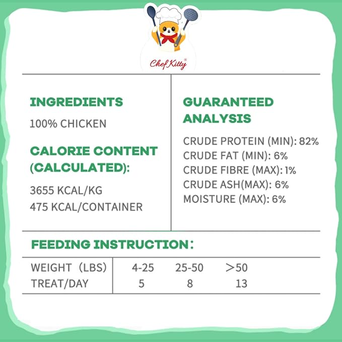 Freeze Dried Chicken Cat Treats | Healthy Dog Food Toppers 100% Human Grade | Single Ingredient, Grain Free Chicken Dog Treats | Inspected & Tested in USA | No Additives or Preservatives, 3.5 oz