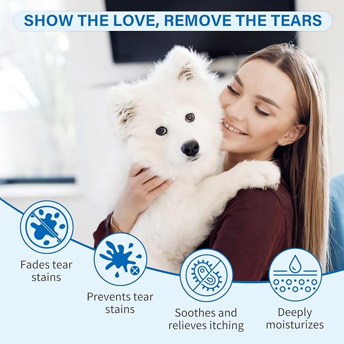 Tear Stain Remover Balm+ Natural Tear Stain Remover Liquid for Dogs and Cats